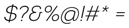 Intro Light Italic Font OTHER CHARS