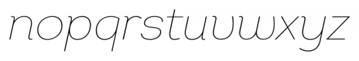 Intro Thin Italic Font LOWERCASE