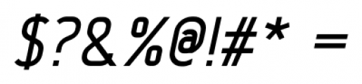 Intropol Medium Italic Font OTHER CHARS