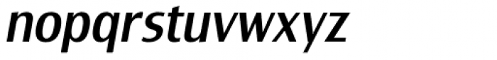 Indecise SemiCondensed Regular Italic Font LOWERCASE