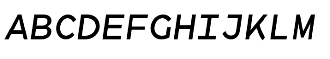 Indecisive Mono Regular Slant Font UPPERCASE