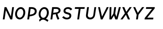 Indecisive Mono Regular Slant Font UPPERCASE