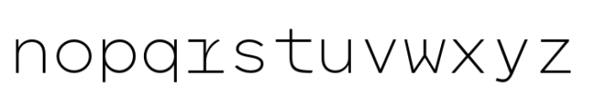 Indecisive Mono Thin Font LOWERCASE