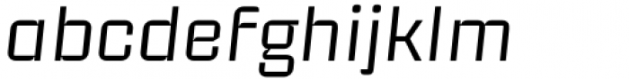 Industria Sans Wide Light Italic Font LOWERCASE