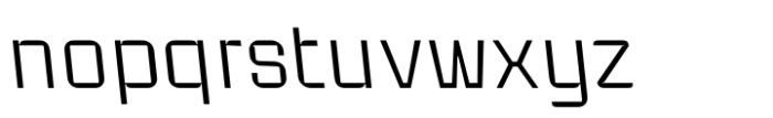 Industria Sans Wide Thin Back Font LOWERCASE