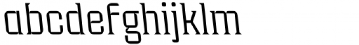 Industria Serif Thin Back Font LOWERCASE