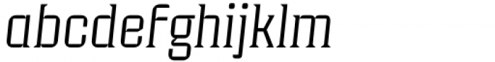 Industria Serif Thin Italic Font LOWERCASE