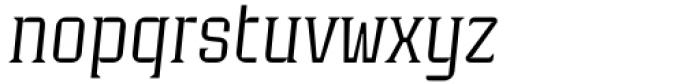 Industria Serif Thin Italic Font LOWERCASE
