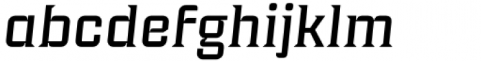 Industria Serif Wide Medium Italic Font LOWERCASE