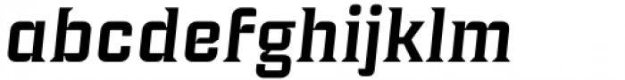 Industria Serif Wide Semi Italic Font LOWERCASE