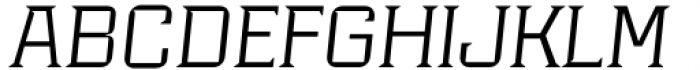 Industria Serif Wide Thin Italic Font UPPERCASE