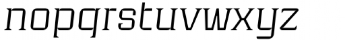 Industria Serif Wide Thin Italic Font LOWERCASE