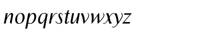 Inegale Italic Font LOWERCASE