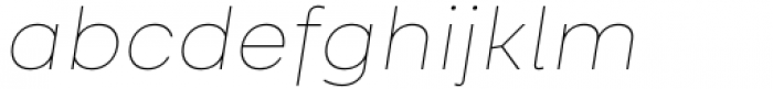 Inerta Thin Italic Font LOWERCASE