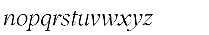 Inferi Book Italic Font LOWERCASE