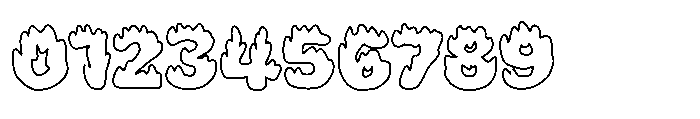 Inferno Bloom Outline Regular Font OTHER CHARS