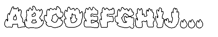 Inferno Bloom Outline Regular Font UPPERCASE