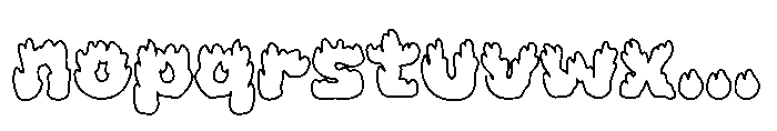 Inferno Bloom Outline Regular Font LOWERCASE