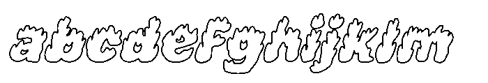 Inferno Bloom Outline Slant FONT
