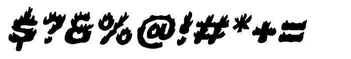 Inferno Bloom Slant Font OTHER CHARS