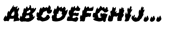 Inferno Bloom Slant Font UPPERCASE