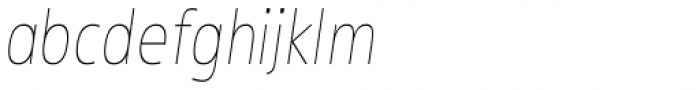 Informatic Thin Cond Italic Font LOWERCASE