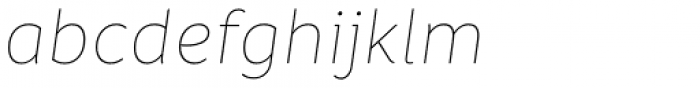 Informative Thin Italic Font LOWERCASE