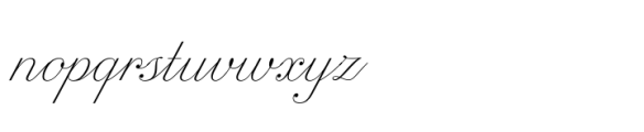 Inglesa Script Extra Light Font LOWERCASE