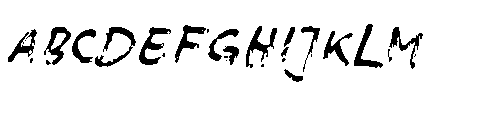 Ingos Marker Hand Not So Strong Font UPPERCASE