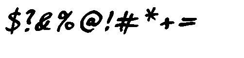 Ingos Marker Hand Strong Font OTHER CHARS