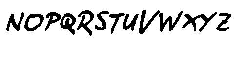 Ingos Marker Hand Strong Font UPPERCASE