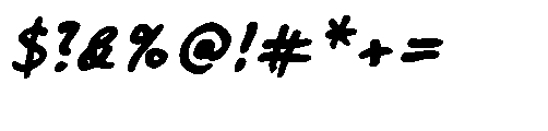 Ingos Marker Hand Very Strong Font OTHER CHARS