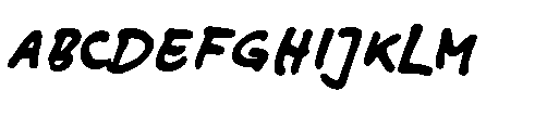 Ingos Marker Hand Very Strong Font UPPERCASE