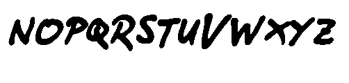 Ingos Marker Hand Very Strong Font UPPERCASE