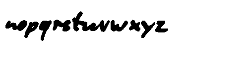 Ingos Marker Hand Very Strong Font LOWERCASE