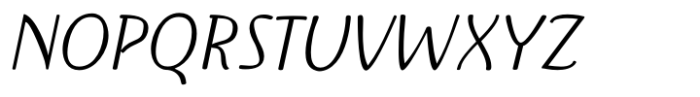 IngrianaCasual Light Italic Font UPPERCASE