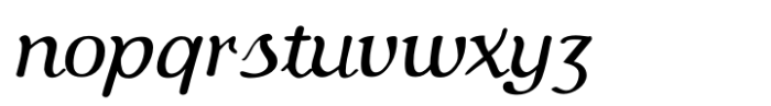 IngrianaCasual Medium Italic Font LOWERCASE