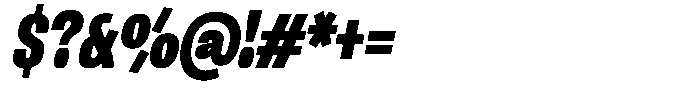 Ingrovia Black Condensed Italic Font OTHER CHARS