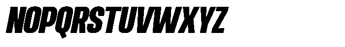Ingrovia Black Condensed Italic Font UPPERCASE