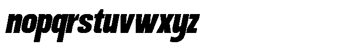 Ingrovia Black Condensed Italic Font LOWERCASE
