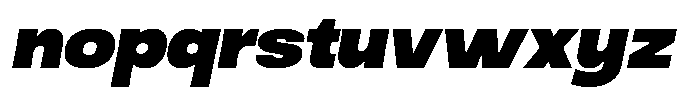 Ingrovia Black Expand Italic Font LOWERCASE