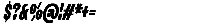 Ingrovia Black Italic Font OTHER CHARS