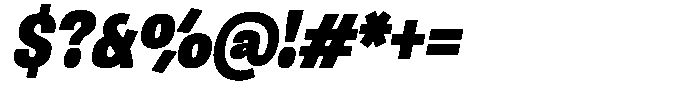 Ingrovia Black Narrow Italic Font OTHER CHARS