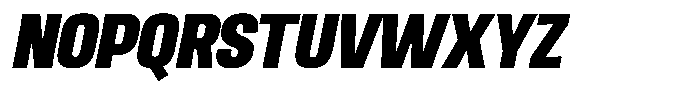 Ingrovia Black Narrow Italic Font UPPERCASE