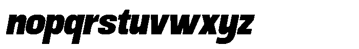 Ingrovia Black Narrow Italic Font LOWERCASE