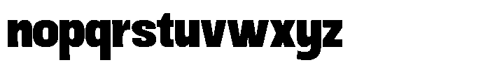 Ingrovia Black Narrow Font LOWERCASE