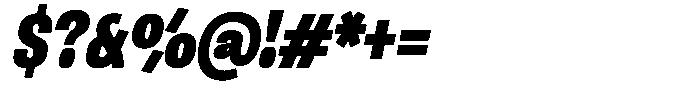 Ingrovia Black Semi Condensed Italic Font OTHER CHARS