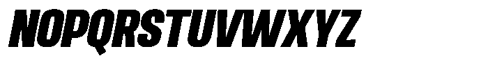 Ingrovia Black Semi Condensed Italic Font UPPERCASE