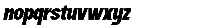Ingrovia Black Semi Condensed Italic Font LOWERCASE