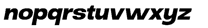 Ingrovia Bold Expand Italic Font LOWERCASE